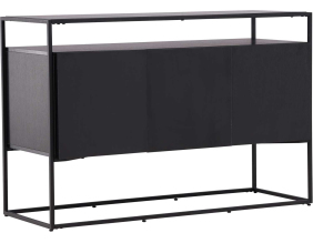 Buffet 3 portes en bois et acier Kingsport (Noir)