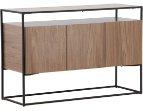 Buffet 3 portes en bois et acier Kingsport (Noyer)
