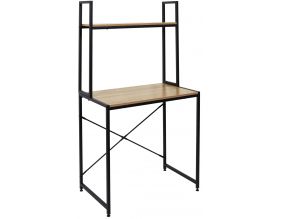 Bureau en bois et métal avec étagères Stan