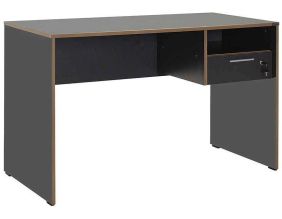 Bureau avec rangements en aggloméré Connor (Anthracite)