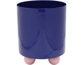 Cache-pot en métal Double Funky Large (Bleu, Rose)