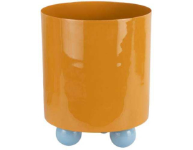 Cache-pot en métal Double Funky Large (Jaune, Bleu)