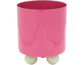 Cache-pot en métal Double Funky Small (Rose et vert clair)