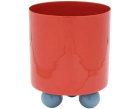 Cache-pot en métal Double Funky Small (Rouge et bleu)