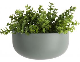 Cache pot mural en céramique Oval wide (Vert)