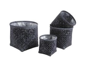 Cache-pot en palmier (lot de 4)