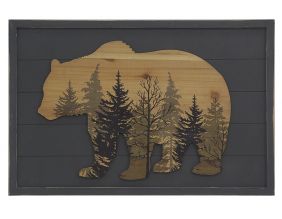 Cadre ours en bois peint
