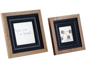 Cadre photo en bois et verre (Lot de 2)