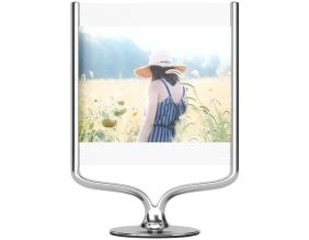 Cadre photo rotatif en aluminium Wishbone (Chrome)