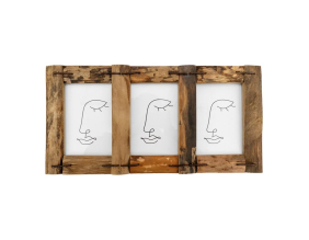 Cadre photo 13x18cm en bois recyclé (3 Photos)