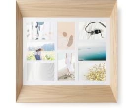 Cadre photos mural 8 photos 10 x 15 cm Lookout (Bois naturel)