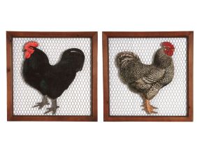 Cadre poule en bois et grillage (Lot de 2)