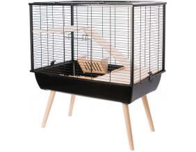 Cage Neo muky pour grands rongeurs 58 cm (Noir)
