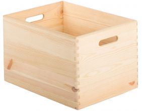 Caisse en bois de rangement (40 x 30 x 23 cm)