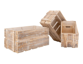 Caisse en bois vieilli (Lot de 3)