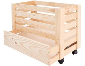 Caisse de stockage en pin pour pommes de terre (61x42x43 cm)