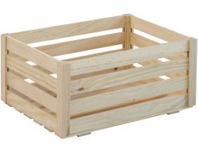 Caisse de rangement en pin massif Home box (Grande)