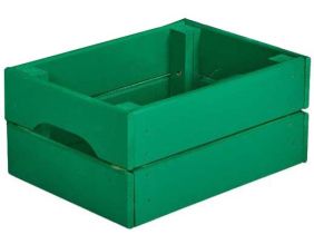 Caisse de rangement en pin petit modèle 31 x 25 15 cm (Vert menthe)