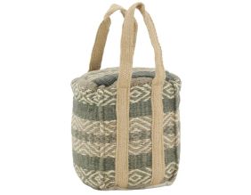 Cale-porte en coton et jute gris (Gris)