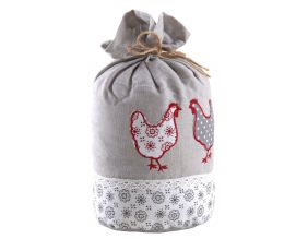 Cale-porte en coton et lin 1,5kg (Poule)