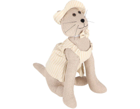 Cale-porte en tissu animal habillé (Chat)