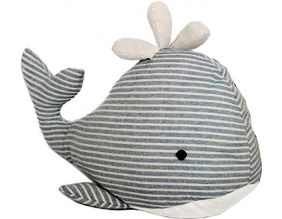 Cale porte en tissu baleine 35 cm (Rayures bleues marines)