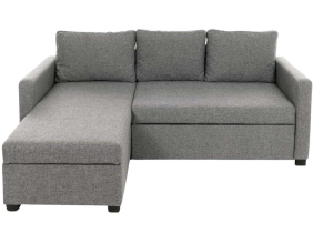 Canapé d'angle convertible avec rangement Kado (Gris clair)