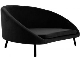 Canapé pour animaux en velours Venue (Noir)