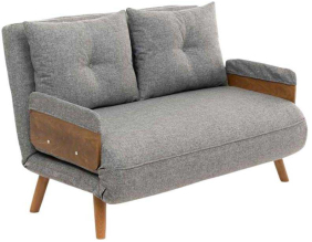 Canapé convertible 2 places Cosmo (Gris clair)
