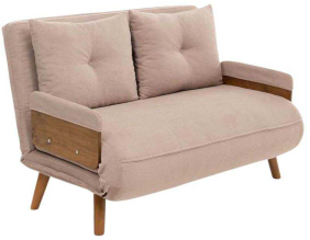 Canapé convertible 2 places Cosmo (Taupe)