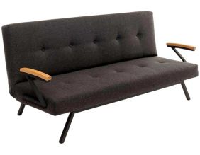 Canapé convertible 3 places Zven (Gris foncé)