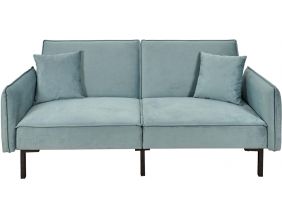 Canapé convertible en velours ultra compact (Vert de gris)