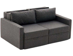 Canapé 2 places convertible avec coffre Saros (Anthracite)