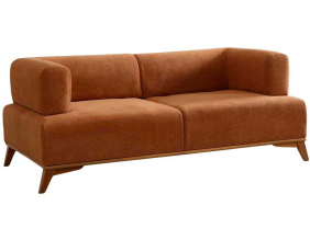 Canapé 2 places en polyester Hera (Orange)