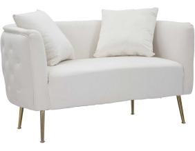 Canapé en tissu Bucarest 127 x 74 x 71 cm (Crème)