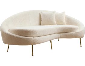 Canapé en tissu bouclette 3 places Eses