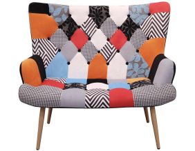 Canapé en tissu patchwork Helsinki