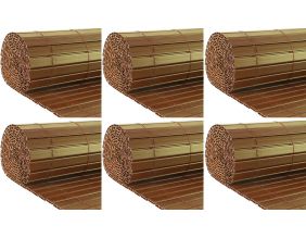 Canisse en PVC effet noyer double face qualité + (Lot de 6) (180 x 250 cm)