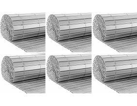 Canisse en PVC gris perle double face qualité + (Lot de 6)