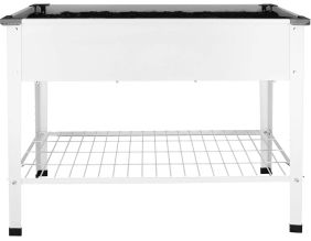 Carré potager en métal blanc (100.5 x 40.5 x 80.5 cm)