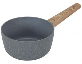 Casserole en aluminium forgé manche effet bois (18 cm)