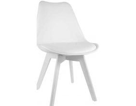 Chaise unicolore design (Blanc)