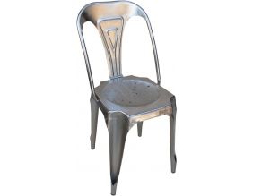 Chaise Vintage en métal (Argent)