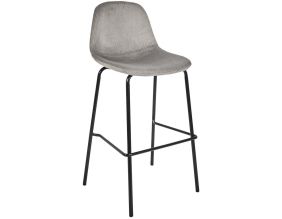 Chaise de bar en velours cotelé Giulia (Gris)