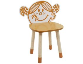 Chaise en bois pour enfant Monsieur madame (Madame bonheur)