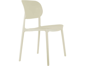 Chaise colorée en polypropylène Cheer (Blanc cassé)