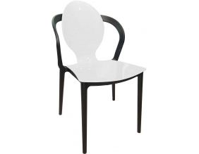 Chaise design en polypropylène effet glossy (Blanc)