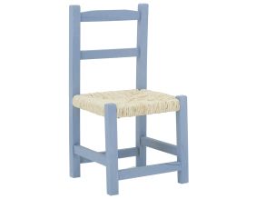 Chaise enfant en bois (Bleu-gris)