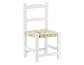 Chaise enfant en bois (Blanc)