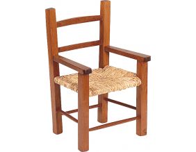 Chaise enfant en hêtre teinté verni